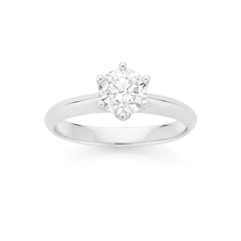 18ct White Gold Diamond Solitaire Ring