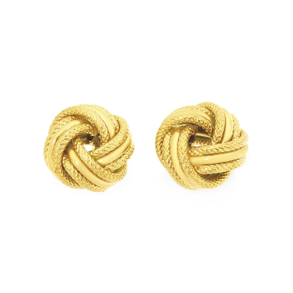 9ct Gold 10mm Knot Stud Earrings