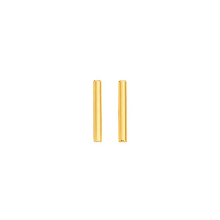 9ct Gold 12mm Bar Stud Earrings