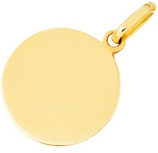 9ct Gold 12mm Round Disc Charm