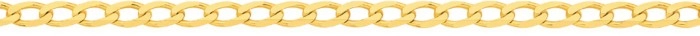 9ct Gold 19cm Solid Open Curb Bracelet