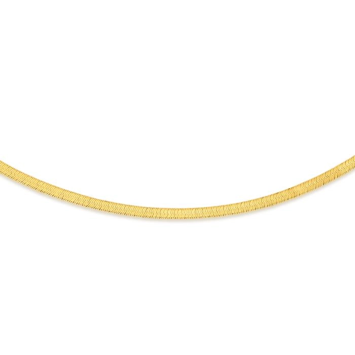 9ct Gold 40+5cm Solid Serpentine Chain