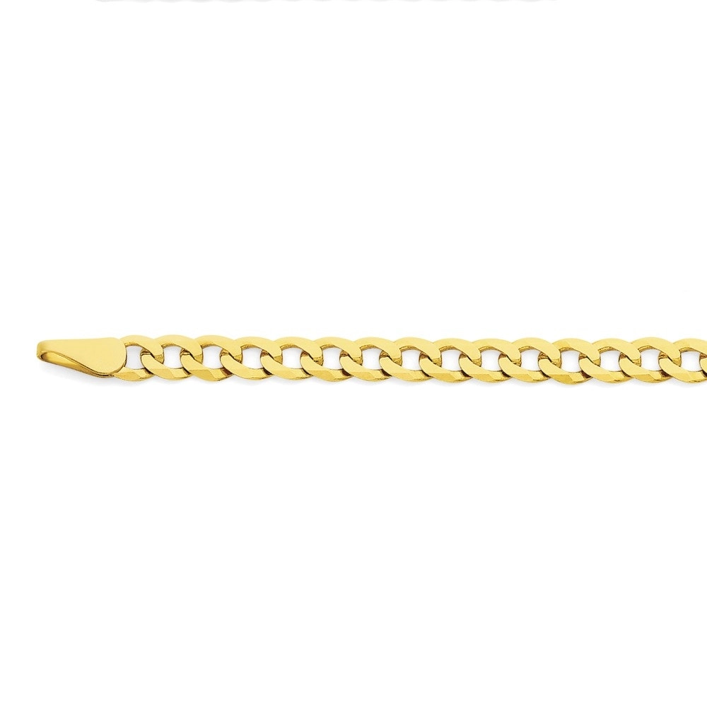 9ct Gold 50cm Solid Flat Curb Chain