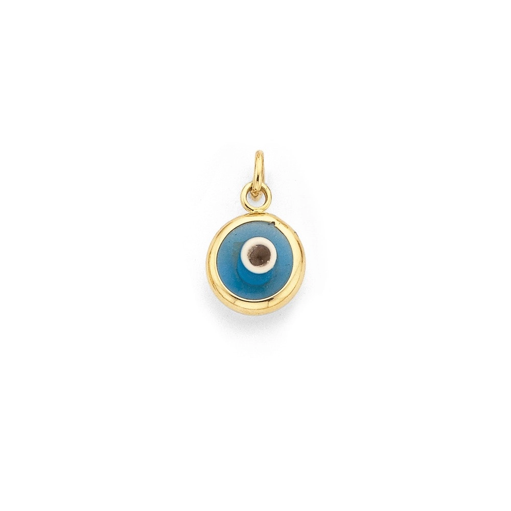 9ct Gold 8mm Evil Eye Charm