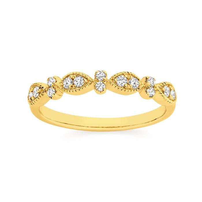 9ct Gold Diamond Band