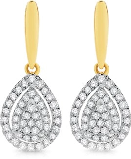 9ct Gold Diamond Earrings