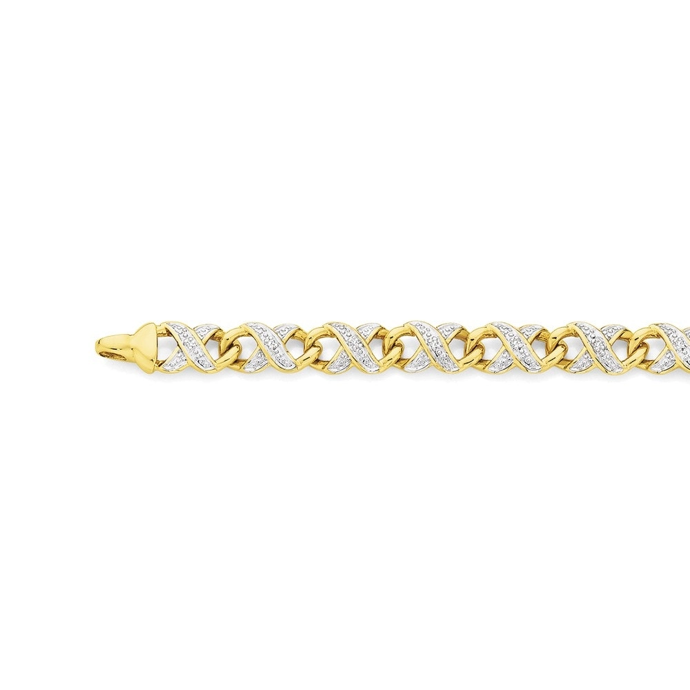 9ct Gold Diamond Infinity Bracelet