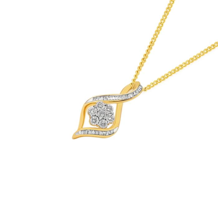 9ct Gold Diamond Pendant