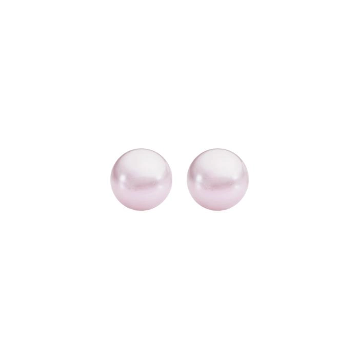 9ct Rose Gold Natural Pink Freshwater Pearl Stud Earrings