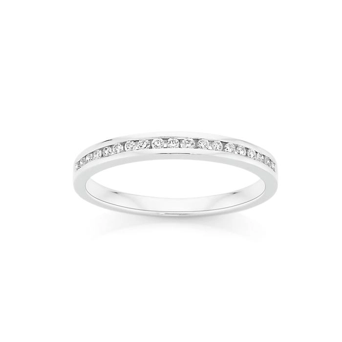 9ct White Gold Diamond Anniversary Band