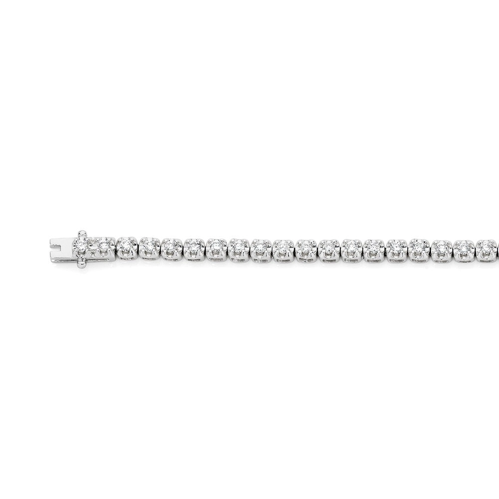 9ct White Gold Diamond Tennis Bracelet