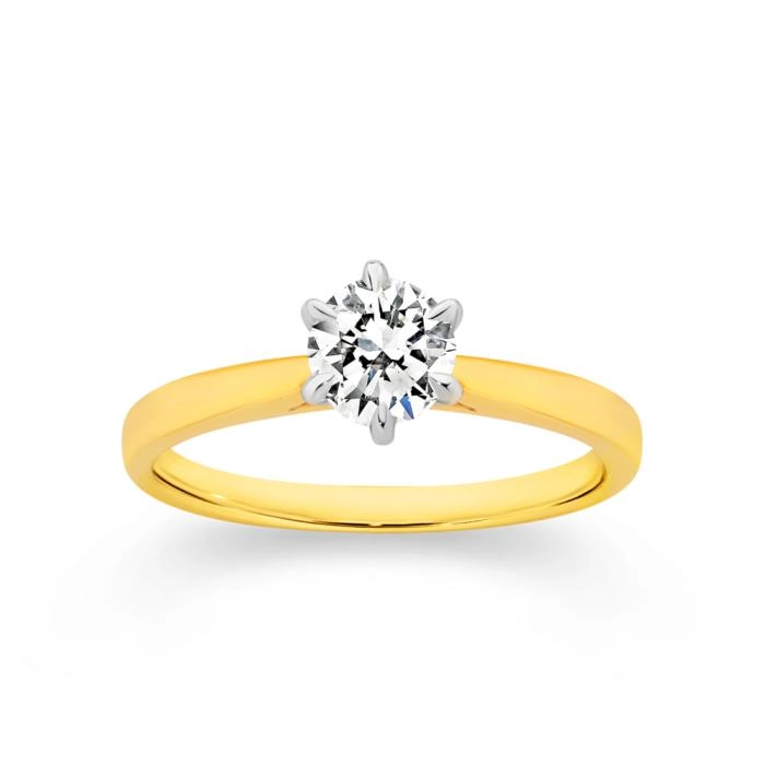 Alora 14ct Gold 1 Carat Lab Grown Solitaire Diamond Ring