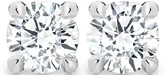 Alora 14ct White Gold 1 Carat TW Lab Grown Diamond 4 Claw Stud Earrings