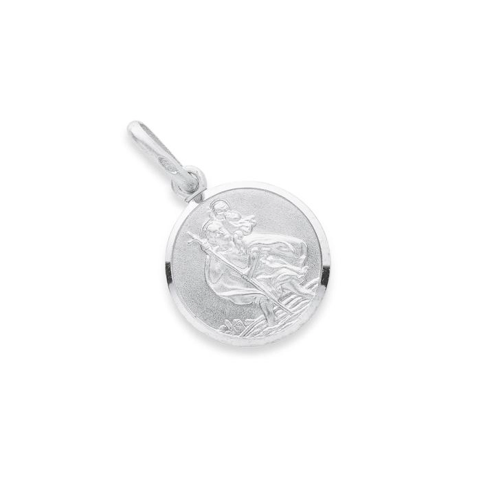 Sterling Silver 12mm St. Christopher Charm