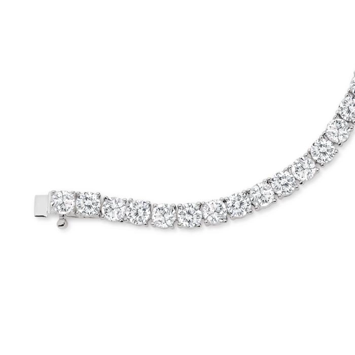 Sterling Silver 19cm 4mm Cubic Zirconia Tennis Bracelet