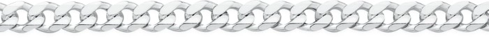 Sterling Silver 19cm Dia-cut & Bevelled Italian Curb Bracelet