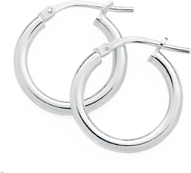 Sterling Silver 2.2x12mm Hoop Earrings