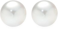 Sterling Silver 6-6.5mm Button Cultured Freshwater Pearl Stud Earrings