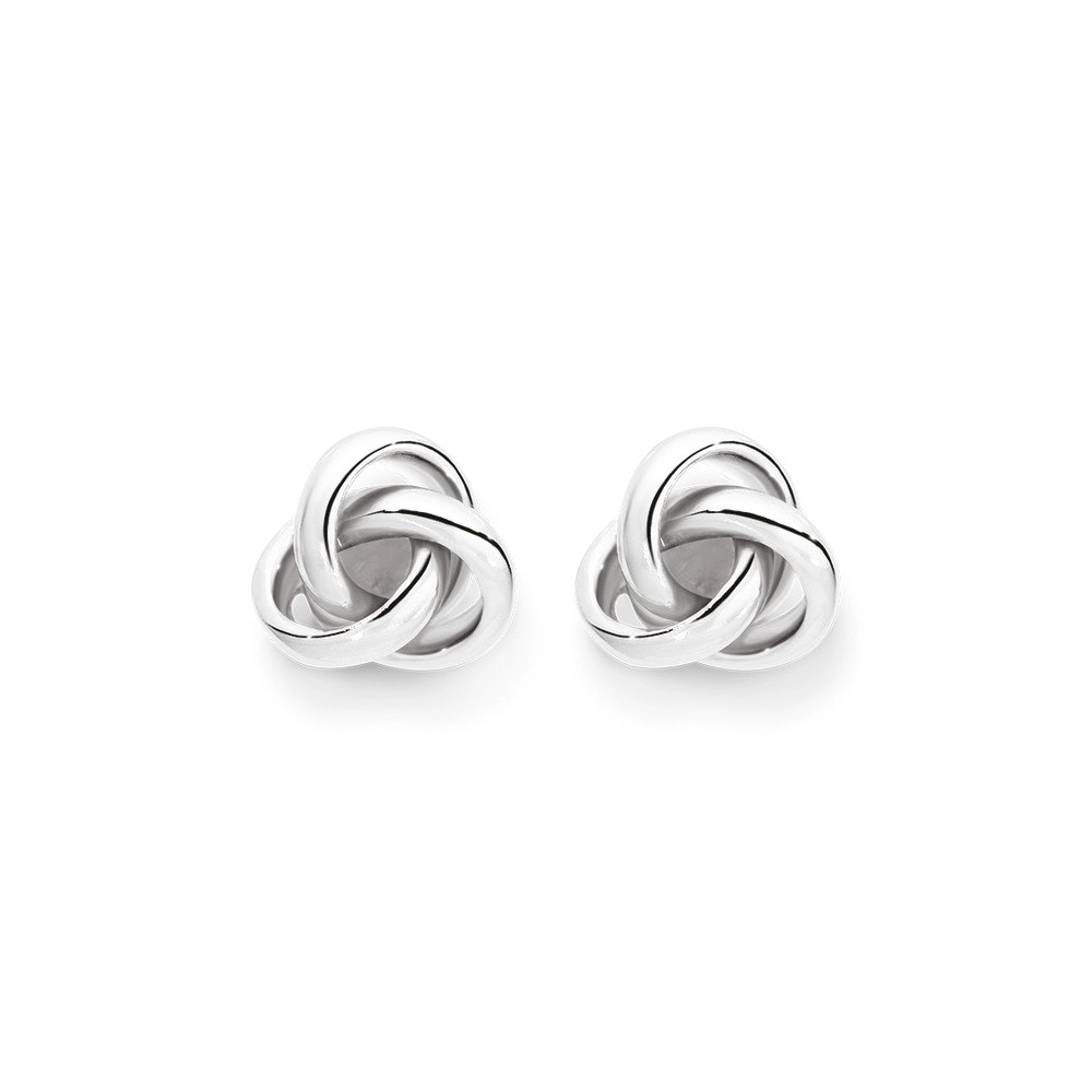 Sterling Silver Knot Stud Earrings