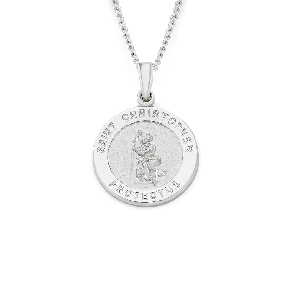 Sterling Silver St. Christopher Medal Pendant