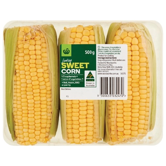 Australian Sweet Corn 500g Pack