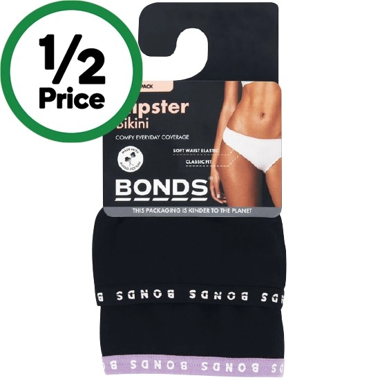 Bonds Ladies’ Hipster Bikini – Assorted Pk 2