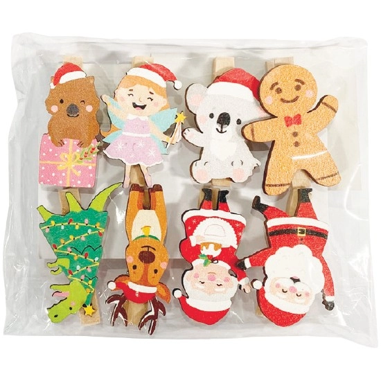 Christmas Peg Present Toppers Pk 8