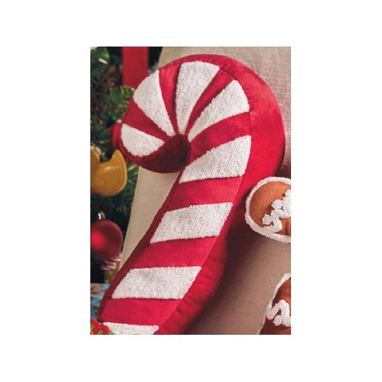 Christmas Shaped Cushion Candycane