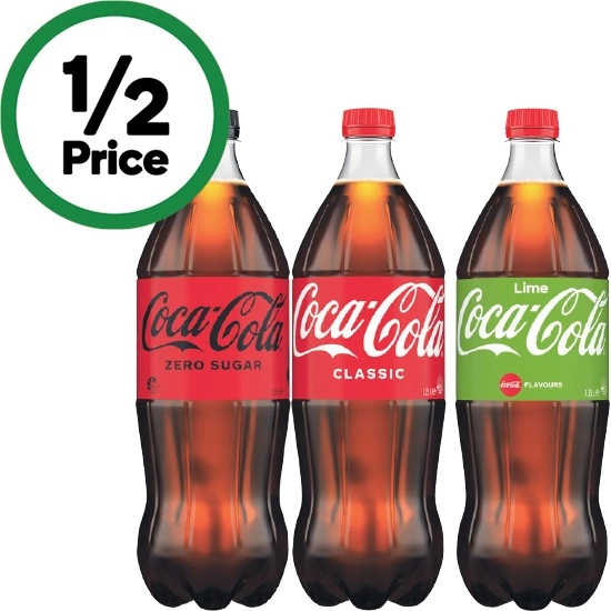 Coca-Cola Classic, Zero Sugar or Diet Soft Drink Varieties 1.25 Litre