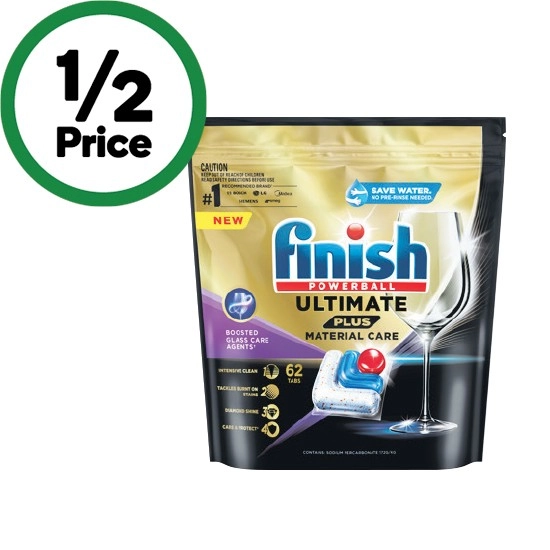 Finish Ultimate Plus Material Care Dishwasher Tablets Pk 62