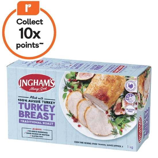 Ingham’s Traditional Turkey Breast Roast 1 kg – From the Freezer