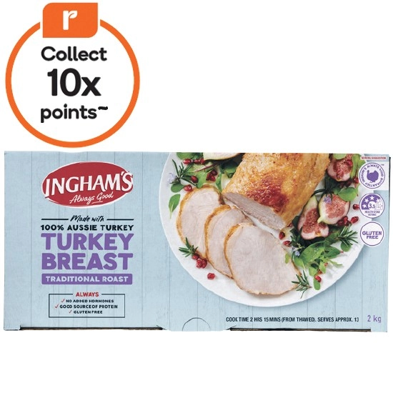 Ingham’s Traditional Turkey Breast Roast 2 kg – From the Freezer