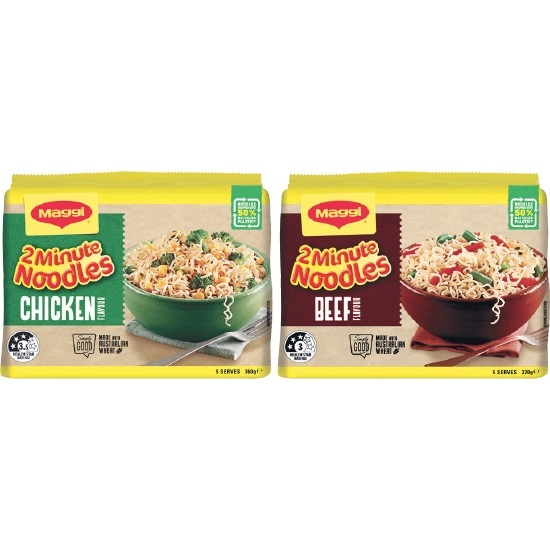 Maggi 2 Minute Noodles 345-380g Pk 5