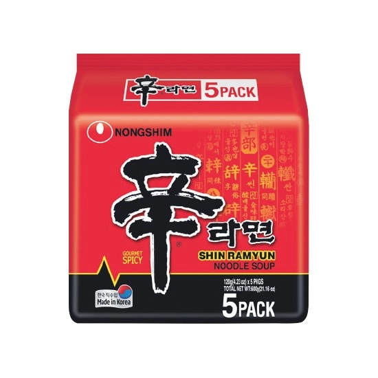 Nongshim Noodles 460-600g Pk 4/5