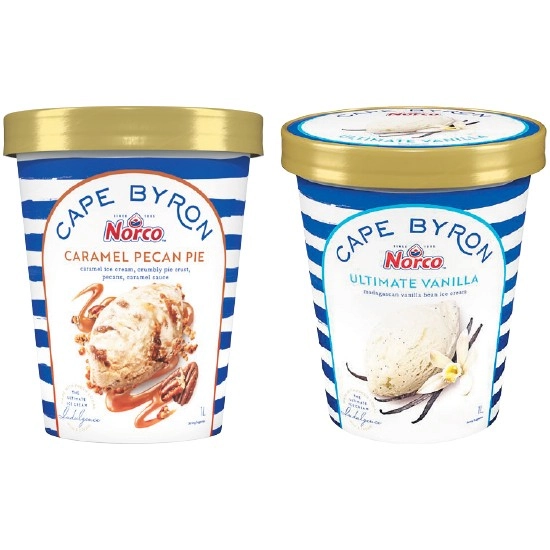 Norco Cape Byron Ice Cream Tub Varieties 1 Litre – From the Freezer