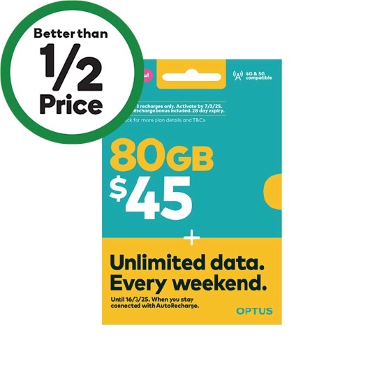 Optus $45 Prepaid SIM Starter KitΔ