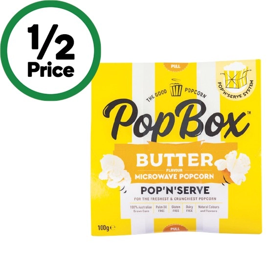 Pop Box Microwave Popcorn 100g