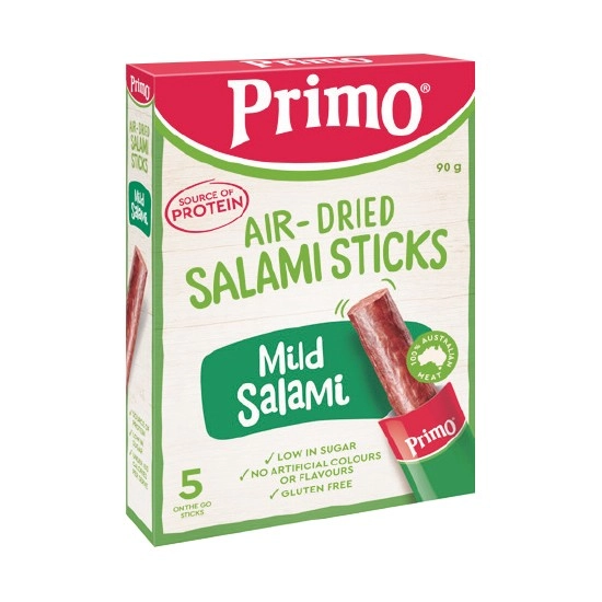 Primo Salami Sticks 90g Pk 5