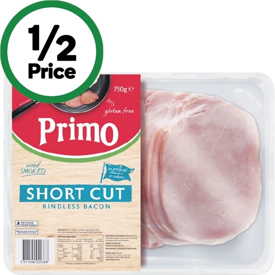 Primo Short Cut Bacon 750g – From the Fridge