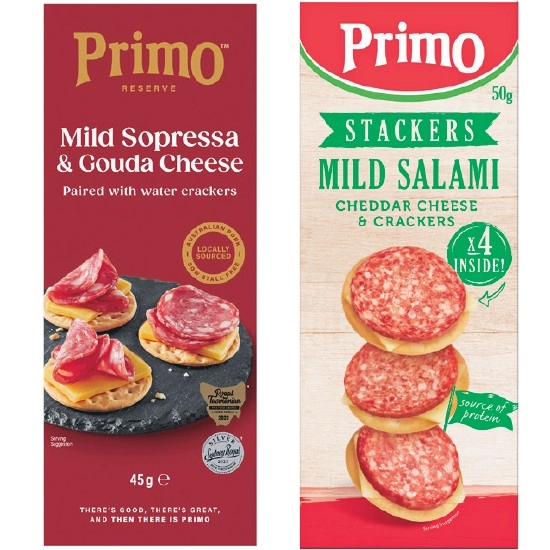 Primo Stackers or Trios 45-57g or Primo Reserve Snacking 45g