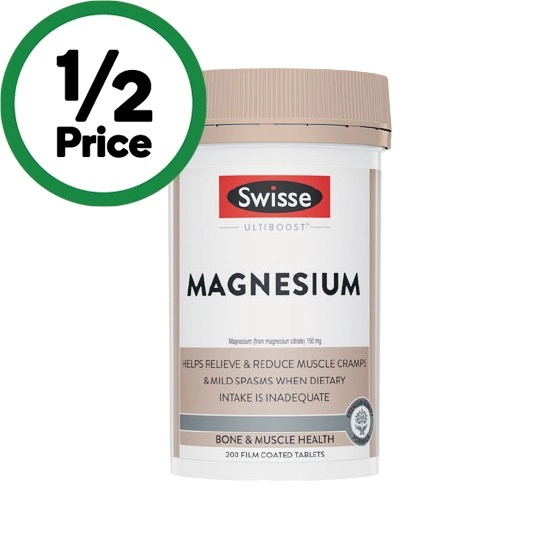 Swisse Ultiboost Magnesium Tablets Pk 200~