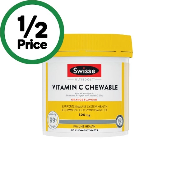 Swisse Ultiboost Vitamin C Chewable Tablets Pk 310~