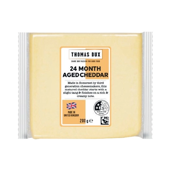 Thomas Dux Aged Cheddar 24 Month 200g – From the Deli