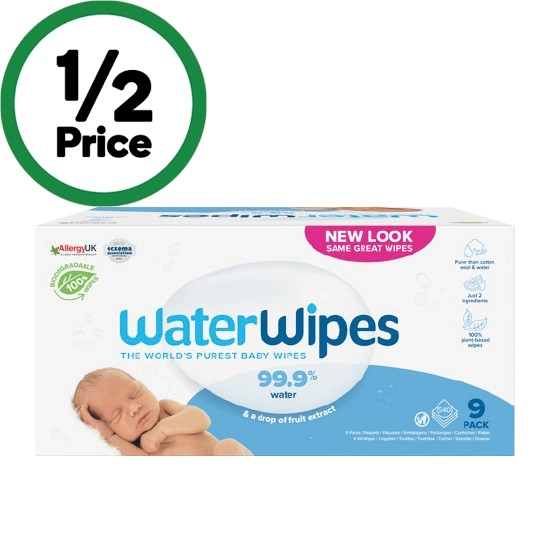 Waterwipes Baby Wipes Pk 9 x 60