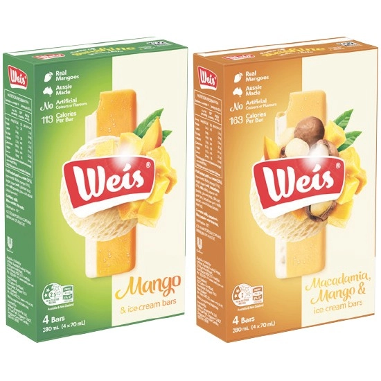 Weis Ice Cream Bars 264-280ml Pk 4-6 – From the Freezer