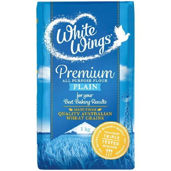 White Wings Plain or Self Raising Flour 1 kg