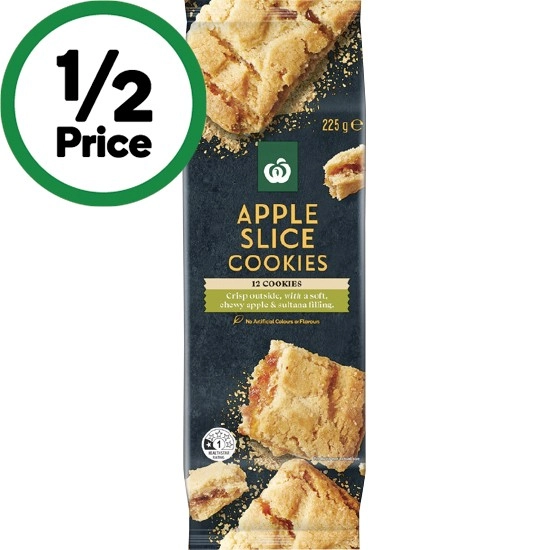 Woolworths Apple Slice Cookies 225g