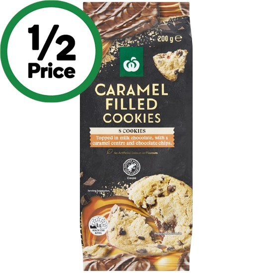 Woolworths Caramel Filled Cookies 200g