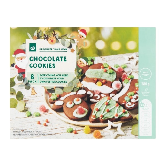 Woolworths DIY Chocolate Cookie Decorating Kit Pk 8