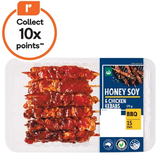 Woolworths Marinated Kebabs 375g with RSPCA Approved Chicken